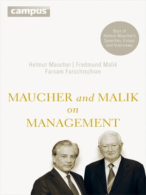 cover image of Maucher and Malik on Management